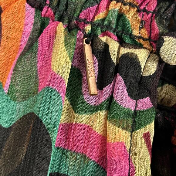 Misa Los Angeles Dress XS Gianna Floral Mini Groove Retro Multicolor Artsy Boho - Picture 13 of 16